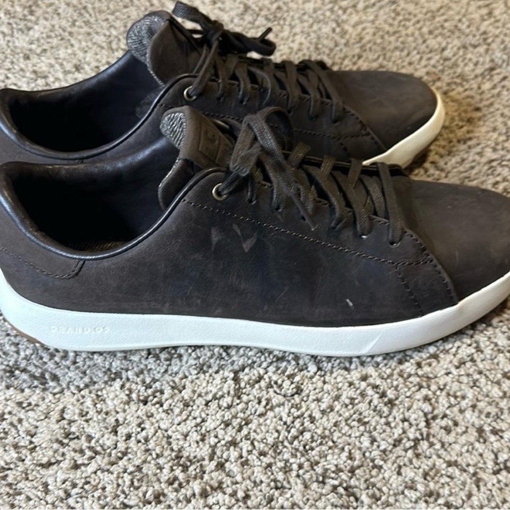 Cole Haan Men's Size 9.5 GrandPro Sneaker Dark Brown Leather Shoes